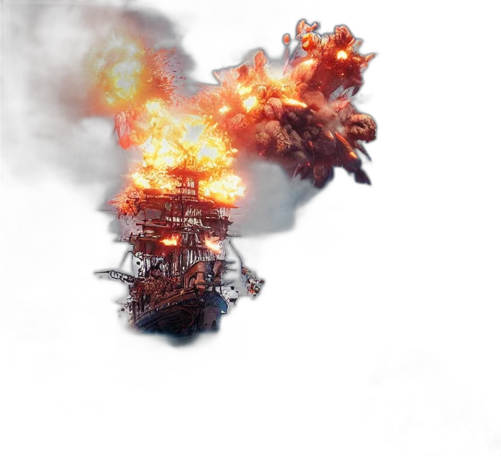 dragon, weapon, concept art, fantasy art, 3d render, photorealistic, fire, fog transparent PNG cut-out