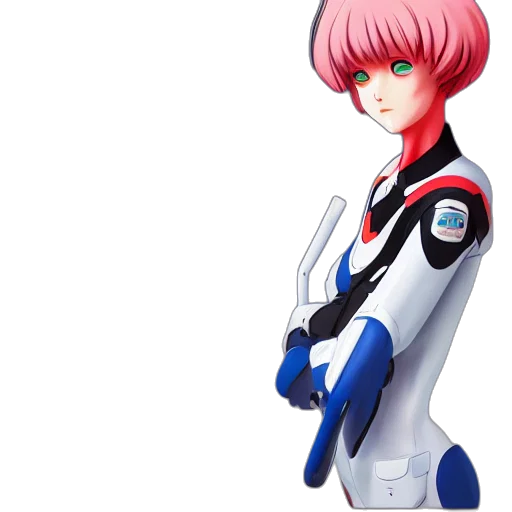 robot, jacket, weapon, staff transparent PNG cut-out
