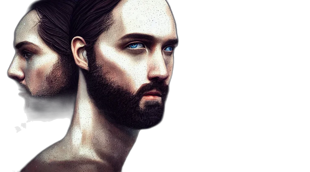 face, hair, mask, photorealistic, fantasy art, oil painting, watercolor, epic transparent PNG cut-out