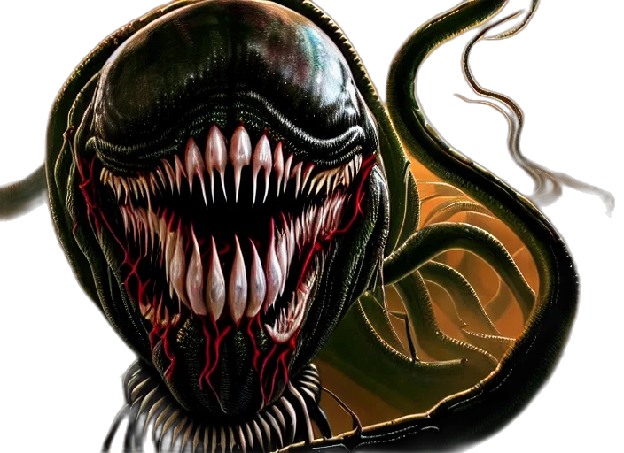 creature, mask, concept art, comic book art transparent PNG cut-out