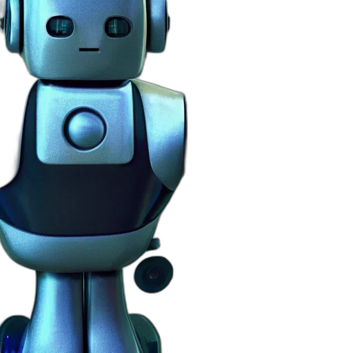 robot, 3d render, concept art, intelligence, holding, sign, text, reads transparent PNG cut-out