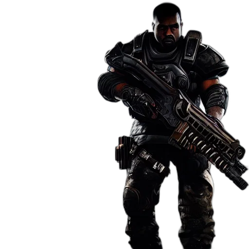 weapon, concept art, 3d render, kanye transparent PNG cut-out