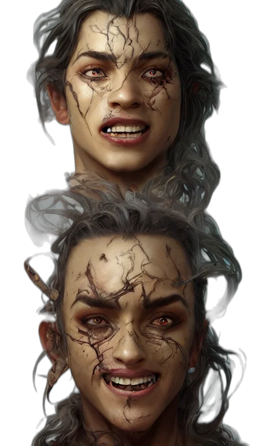 face, mask, dragon, creature transparent PNG cut-out