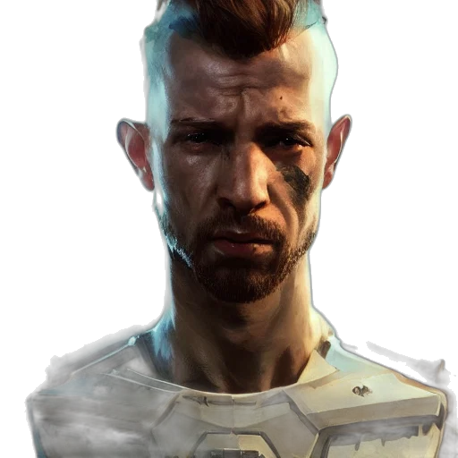 face, robot, staff, concept art transparent PNG cut-out