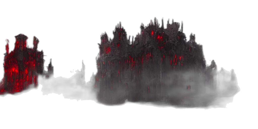 crown, concept art, fantasy art, 3d render, comic book art, fog, fire, forest transparent PNG cut-out