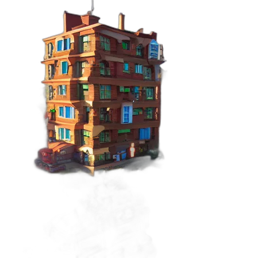 building, furniture, robot, 3d render transparent PNG cut-out