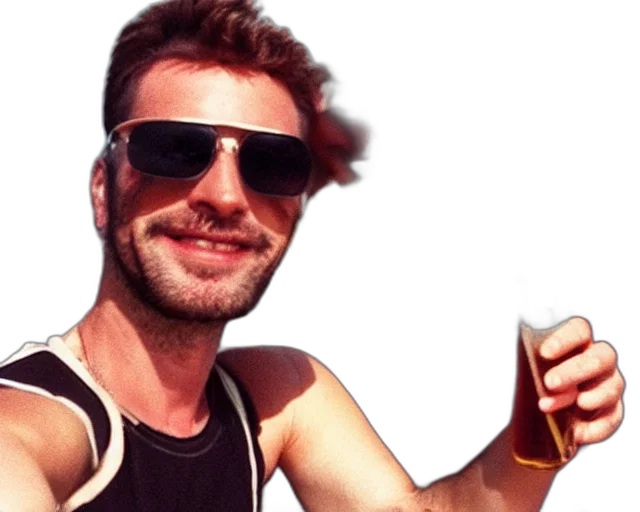 face, 3d render, photorealistic, selfie, man, wearing, tank, top transparent PNG cut-out