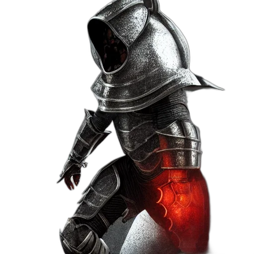 sword, robot, mask, staff, concept art, fantasy art, 3d render, pixel art transparent PNG cut-out