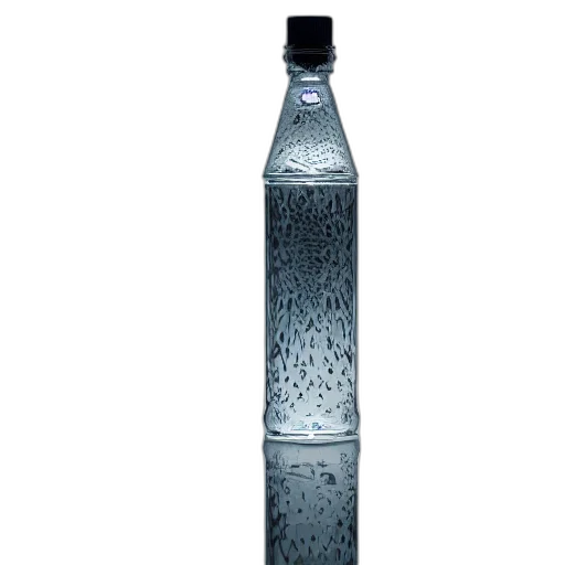 bottle, weapon, sword, staff, 3d render, photorealistic, concept art, water transparent PNG cut-out