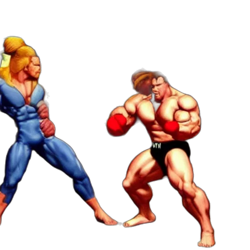 pixel art, concept art, comic book art, 3d render, arnold, schwarzenegger, fighting, street transparent PNG cut-out