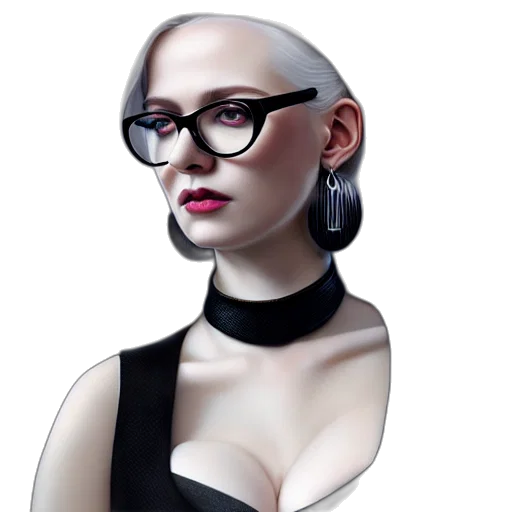 jewelry, robot, face, hair transparent PNG cut-out