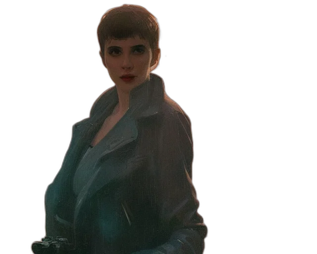 jacket, dress, staff, face transparent PNG cut-out