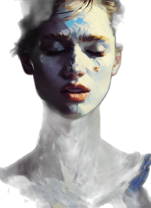 face, mask, creature, robot, fantasy art, photorealistic, concept art, watercolor transparent PNG cut-out