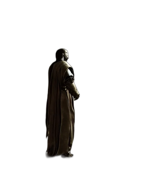 staff, mask, dress, jacket, concept art, 3d render, pixel art, photorealistic transparent PNG cut-out