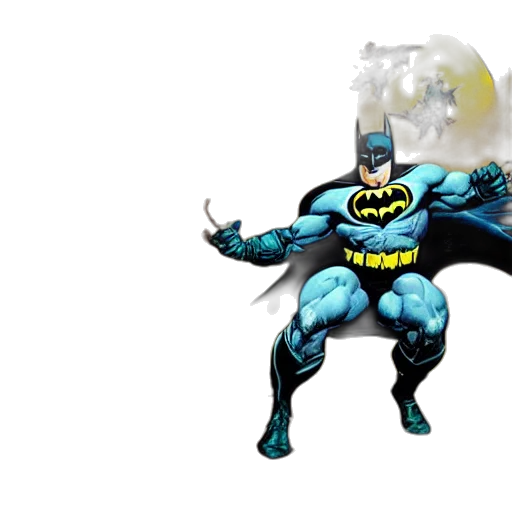 comic book art, concept art, 3d render, cartoon, batman, art, frank, frazetta transparent PNG cut-out