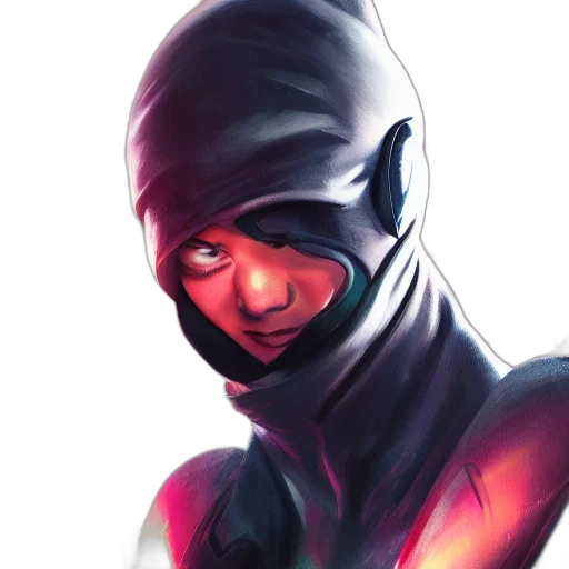 face, mask, jacket, weapon transparent PNG cut-out