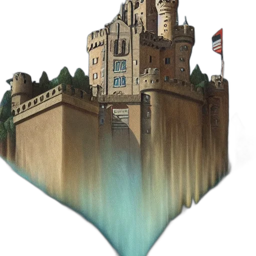crown, dragon, sword, staff, fantasy art, concept art, pixel art, watercolor transparent PNG cut-out