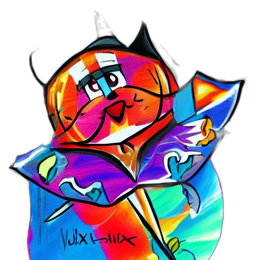 mask, staff, creature, hat, vaporwave, concept art, watercolor, cartoon transparent PNG cut-out
