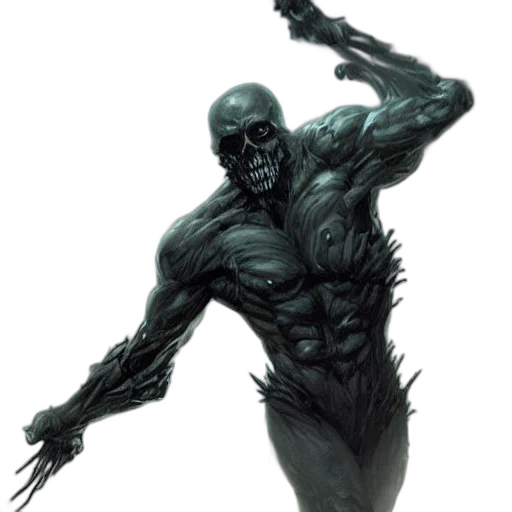 creature, animal, concept art, comic book art, fantasy art, photorealistic, dark, wraith transparent PNG cut-out