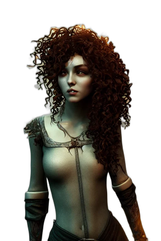 jewelry, dress, staff, hair, fantasy art, concept art, photorealistic, 3d render transparent PNG cut-out