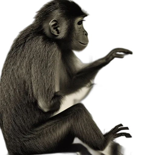 animal, creature, staff, photorealistic, concept art, 3d render, photograph, monkey transparent PNG cut-out