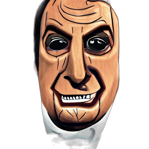 mask, face, cartoon, concept art, comic book art, photorealistic, saul, goodman transparent PNG cut-out
