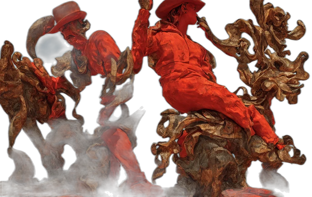 concept art, 3d render, fire, red transparent PNG cut-out