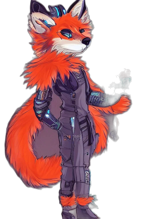 jacket, staff, concept art, cyberpunk, fantasy art, pixel art, fog, red transparent PNG cut-out