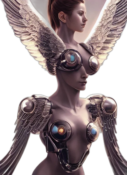 robot, jewelry, mask, concept art, fantasy art, 3d render, cyberpunk, outer space transparent PNG cut-out