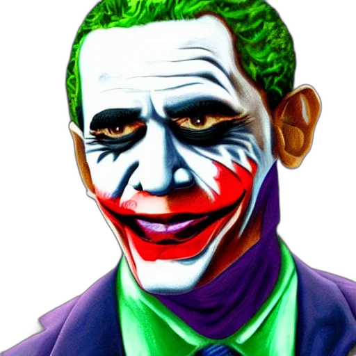mask, face, comic book art, photorealistic, concept art, cartoon, portrait, obama transparent PNG cut-out