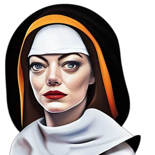 face, comic book art, photorealistic, concept art, fantasy art, portrait, emma, stone transparent PNG cut-out