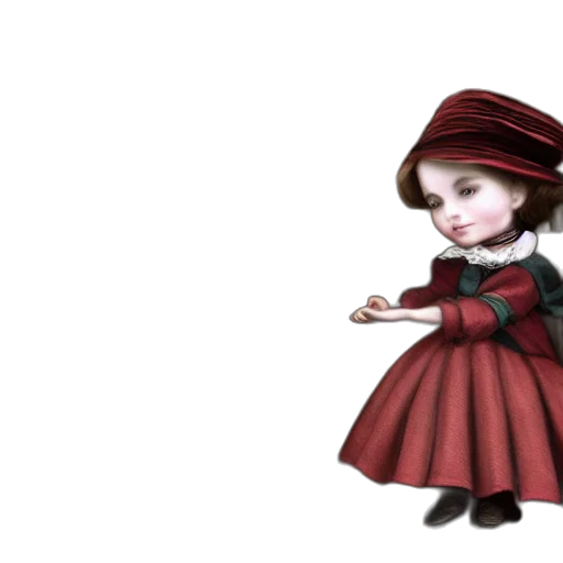 dress, hat, 3d render, photorealistic transparent PNG cut-out