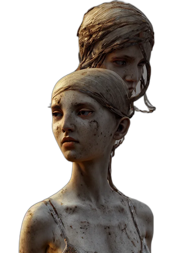 face, crown, mask, hat, concept art, 3d render, fantasy art, photorealistic transparent PNG cut-out