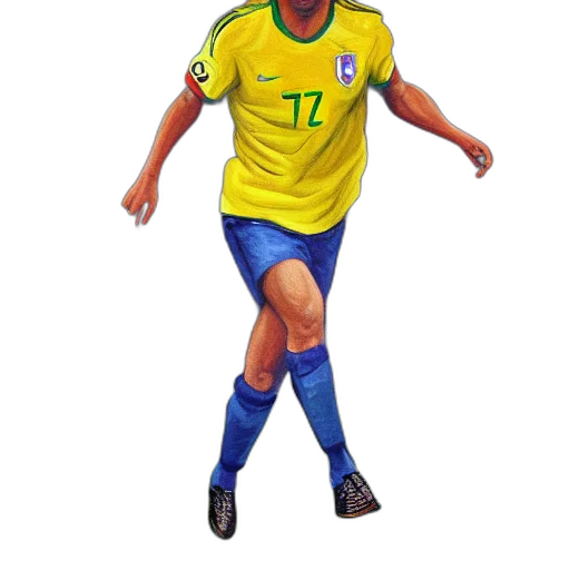 pixel art, photorealistic, concept art, 3d render, portrait, ronaldo, fenomeno, brazilian transparent PNG cut-out