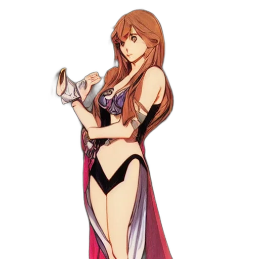 dress, staff, sword, concept art, fantasy art, anime, pixel art, original transparent PNG cut-out