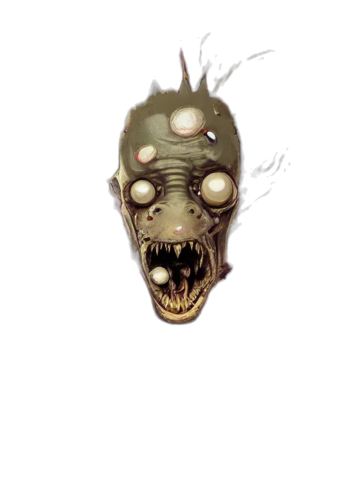mask, face, creature, robot, concept art, comic book art, watercolor, 3d render transparent PNG cut-out