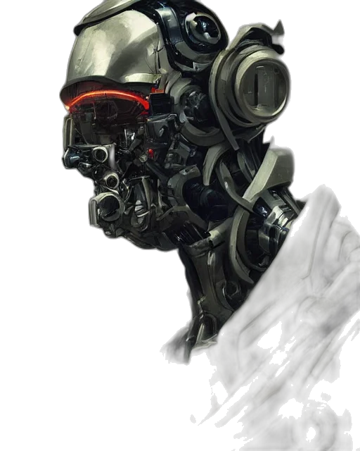 robot, mask, face, weapon transparent PNG cut-out