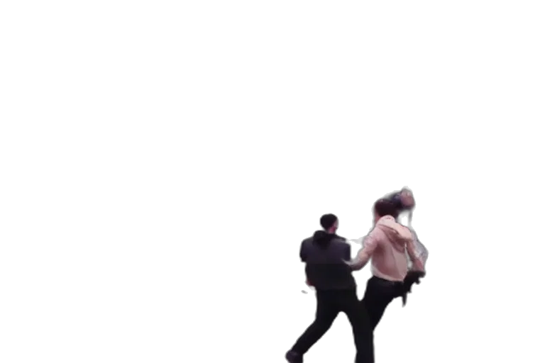 jacket, umbrella, staff, creature transparent PNG cut-out