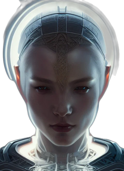 robot, face, mask, crown transparent PNG cut-out