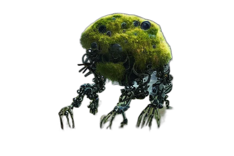 creature, robot, animal, mask, concept art, 3d render, fantasy art, pixel art transparent PNG cut-out
