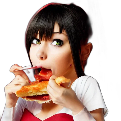 food, face, photorealistic, 3d render transparent PNG cut-out