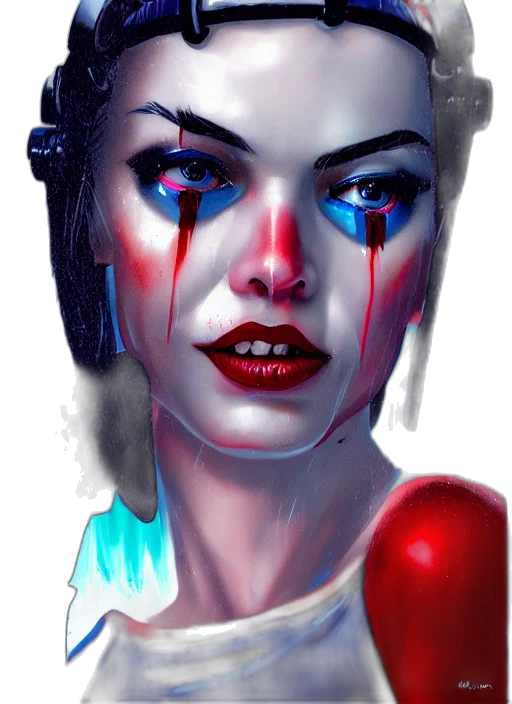 face, mask, comic book art, concept art transparent PNG cut-out