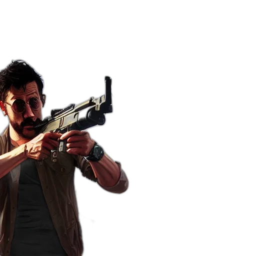 weapon, concept art, 3d render, comic book art transparent PNG cut-out