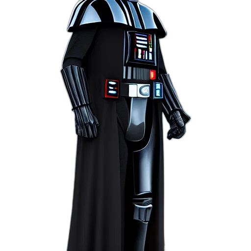 staff, concept art, 3d render, comic book art, darth, vader, checking, his transparent PNG cut-out