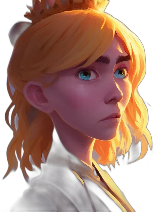 face, staff, crown, concept art transparent PNG cut-out