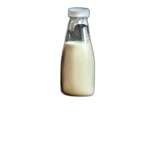 bottle, food, animal, weapon, 3d render, photorealistic, milk, over transparent PNG cut-out