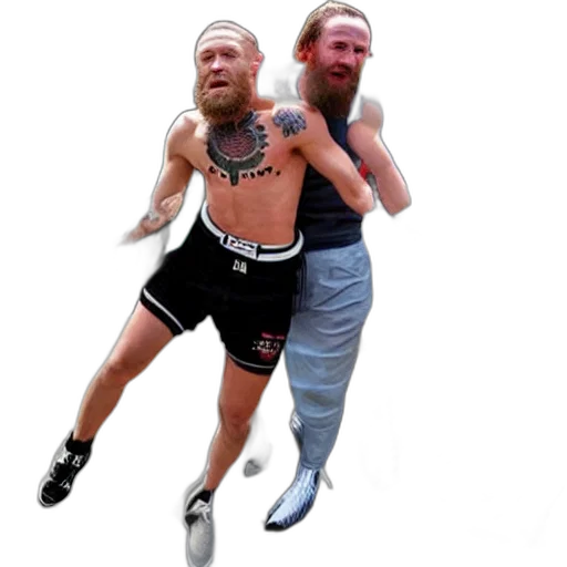 creature, concept art, humanoid, car, wrestling, conor, mcgregor, ultra transparent PNG cut-out