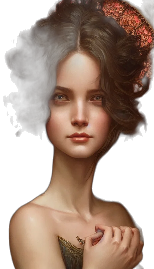 face, crown, hair, dress transparent PNG cut-out