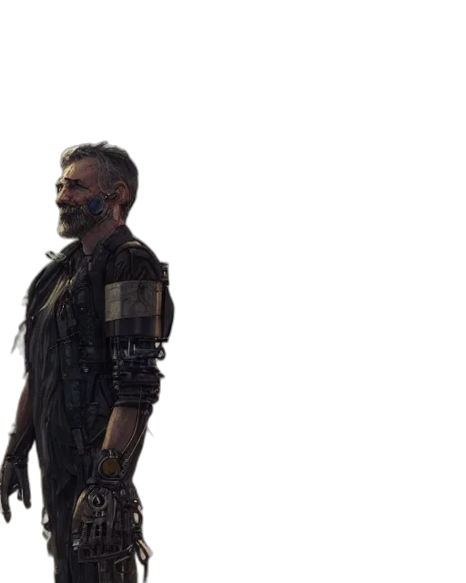 mask, robot, staff, weapon transparent PNG cut-out