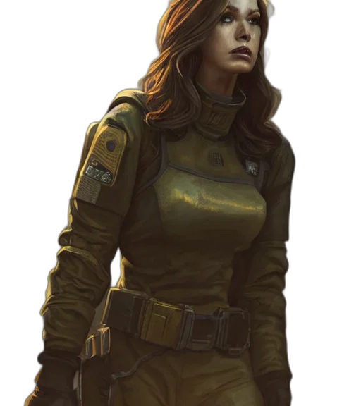 jacket, staff, concept art, comic book art, fantasy art, photorealistic, outer space, earth tones transparent PNG cut-out